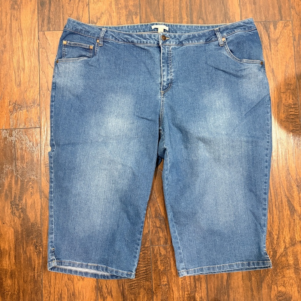Woman Within Classic Blue Denim Shorts